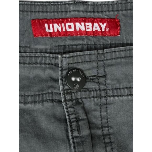 Unionbay Men’s Cargo Shorts Size 36 Gray Cotton Lightweight Relaxed Fit Stretch - Picture 4 of 8